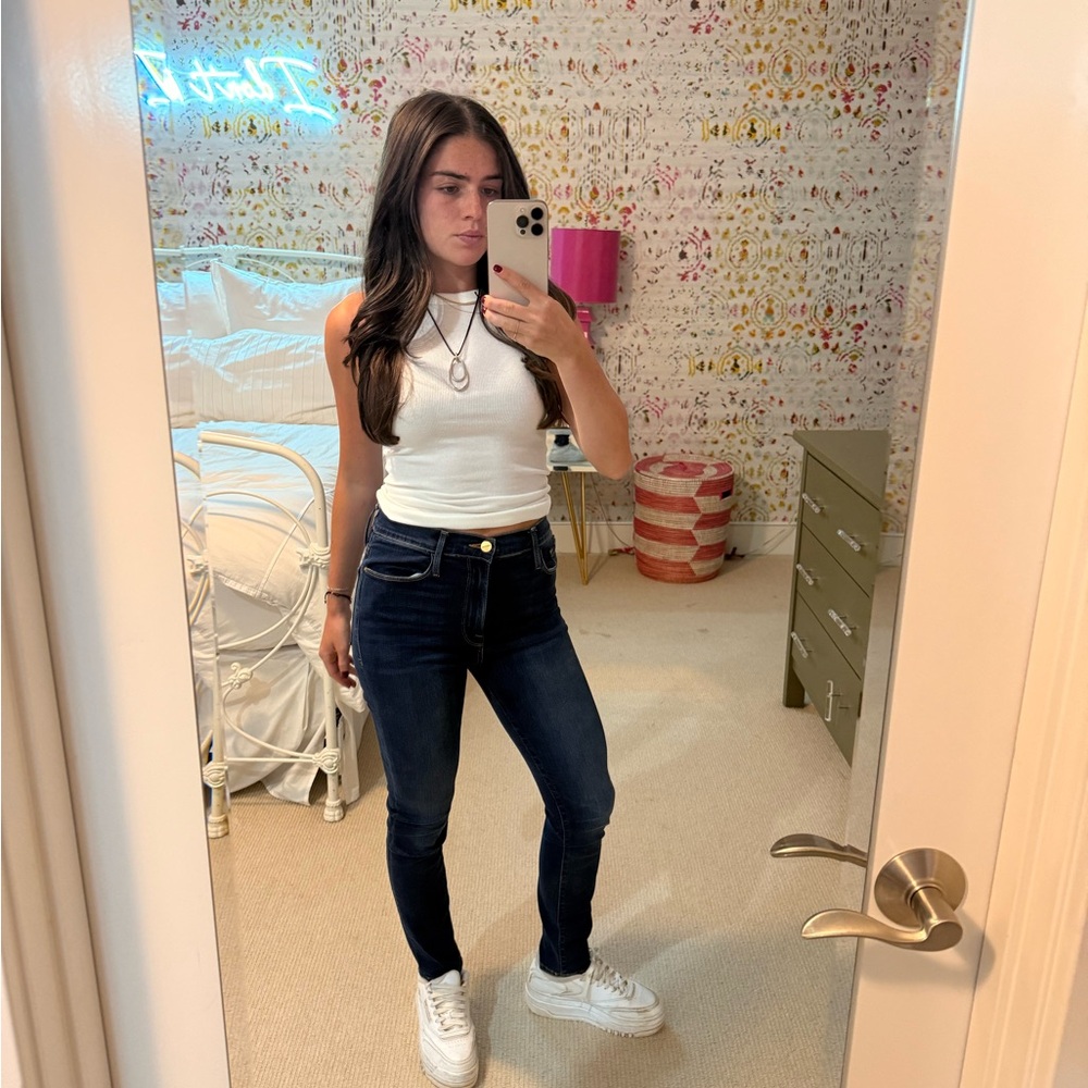 Frame Denim Women's Dark Indigo Skinny Jeans